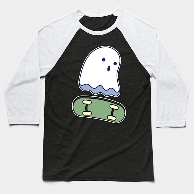 Backflip Ghost Baseball T-Shirt by rudypagnel